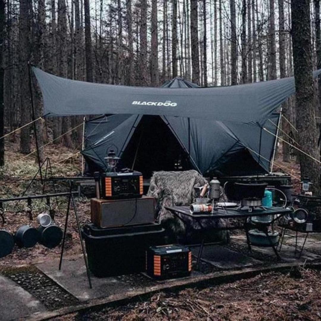 BlackDog Pyramid Tent - Silver Coated/Black(M)