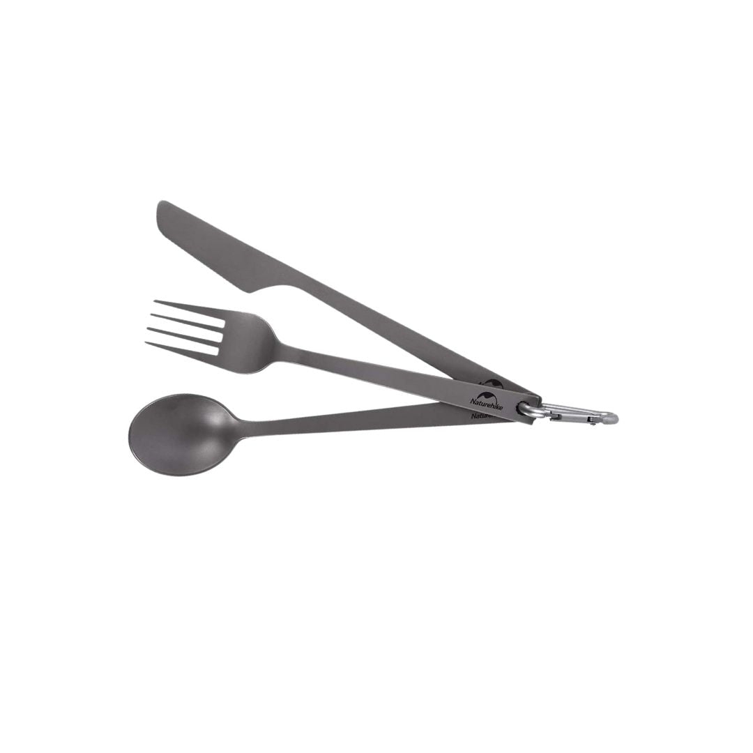 Naturehike Titanium Fork Knife and Spoon (3-in-1) Cutlery Set