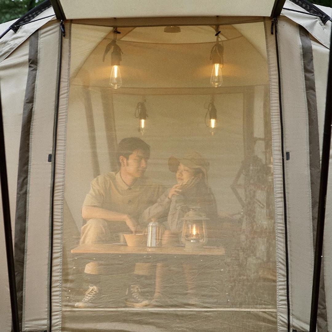 Naturehike  UPF50+ Aries Beta Tunnel Tent For 4-6 Man - Khaki