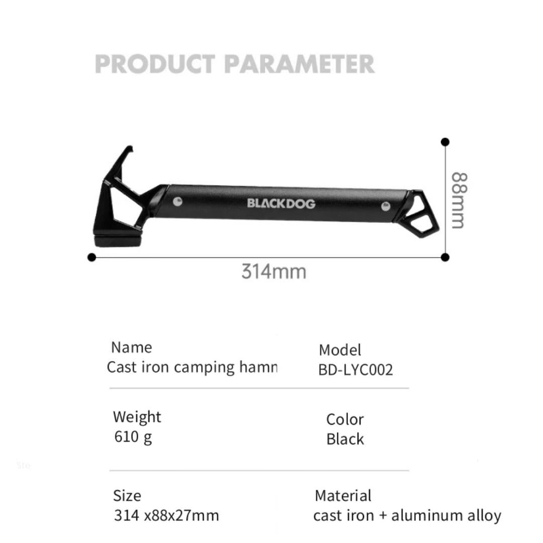 BLACKDOG cast iron Camping Hammer