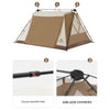 Naturehike A-Type Village Cotton Automatic Tent Dark Brown