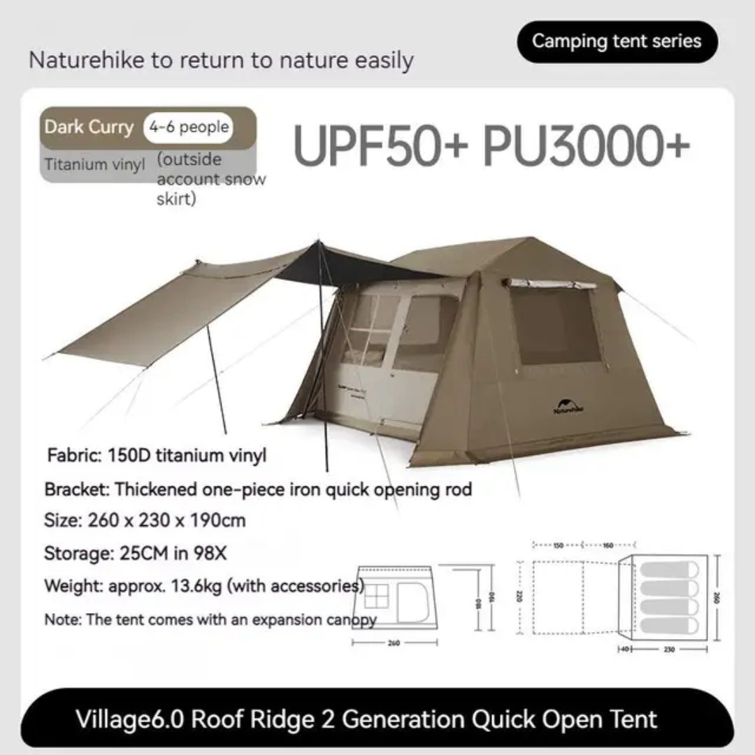 Naturehike Village 6.0 2 Generation Quick Open Tent