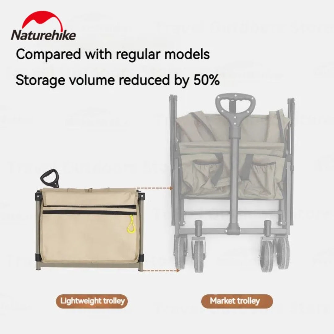 Naturehike Folding Trolley Wagon Linen Brown Plus