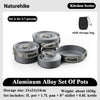 Naturehike Aluminium Alloy Pot Set for 4-7 people