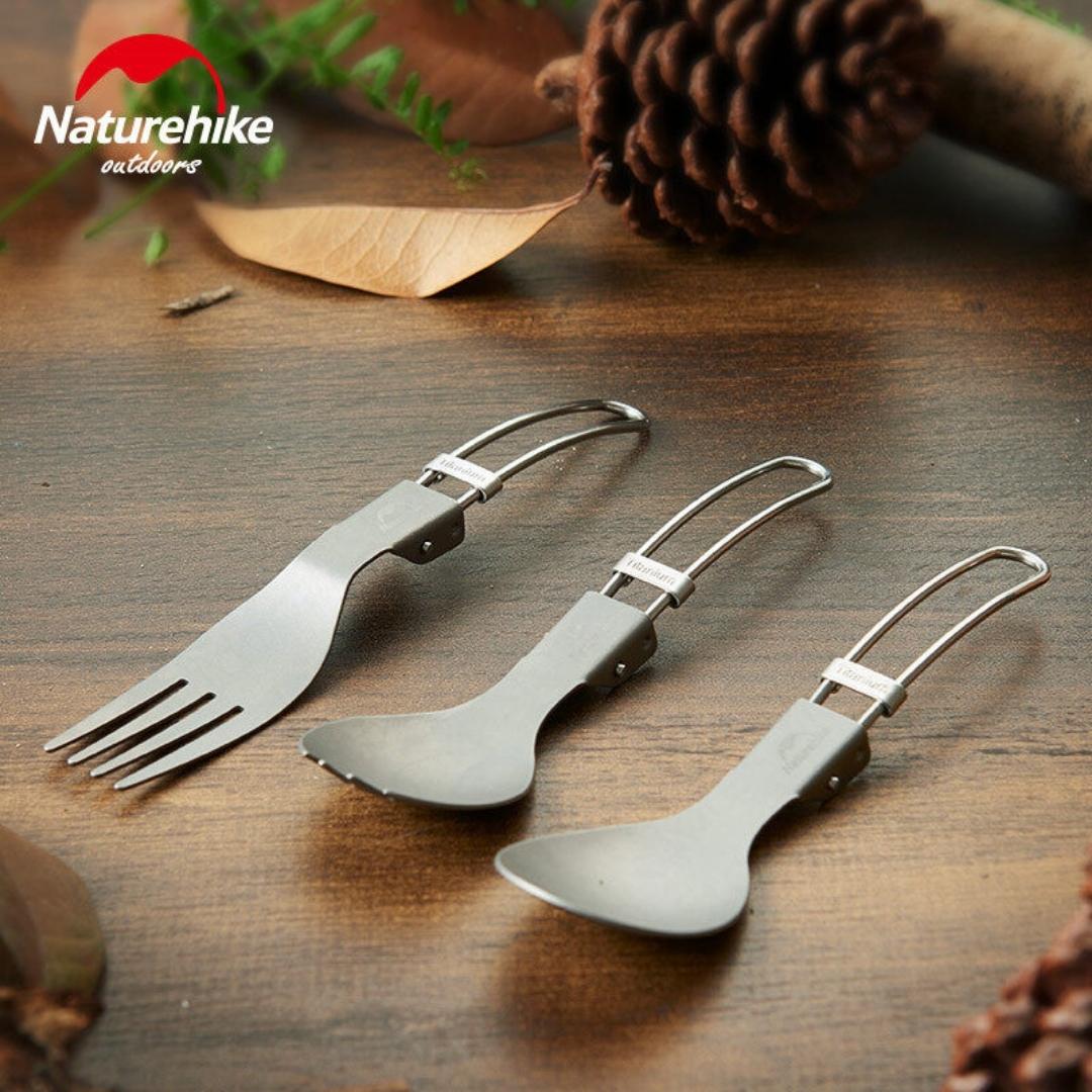 Naturehike Titanium alloy outdoor travel folding tableware titanium