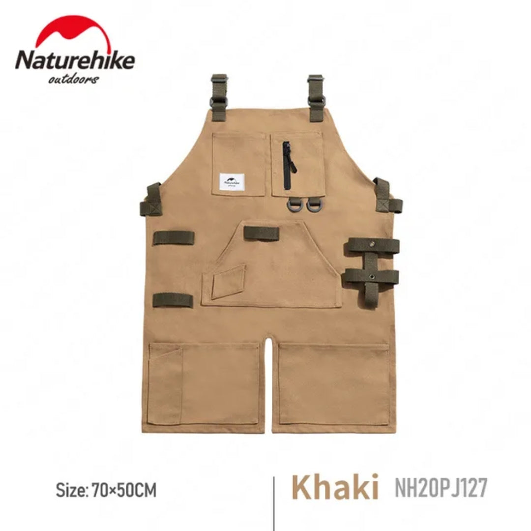 Naturehike Canvas-Outdoor Camping Apron Khaki