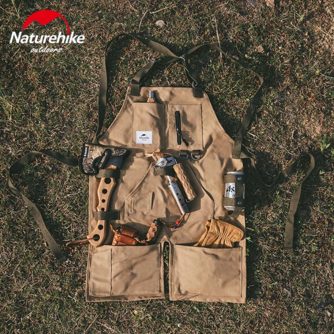 Naturehike Canvas-Outdoor Camping Apron Khaki