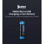 WUBEN HIGH CAPACITY 18650 3.7V USB RECHARGEABLE 2600mAh LI-ION BATTERY 5.0