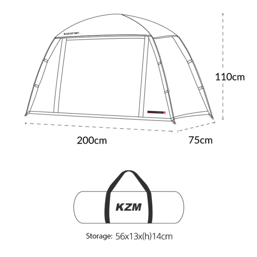 KZM Black Cot Tent II