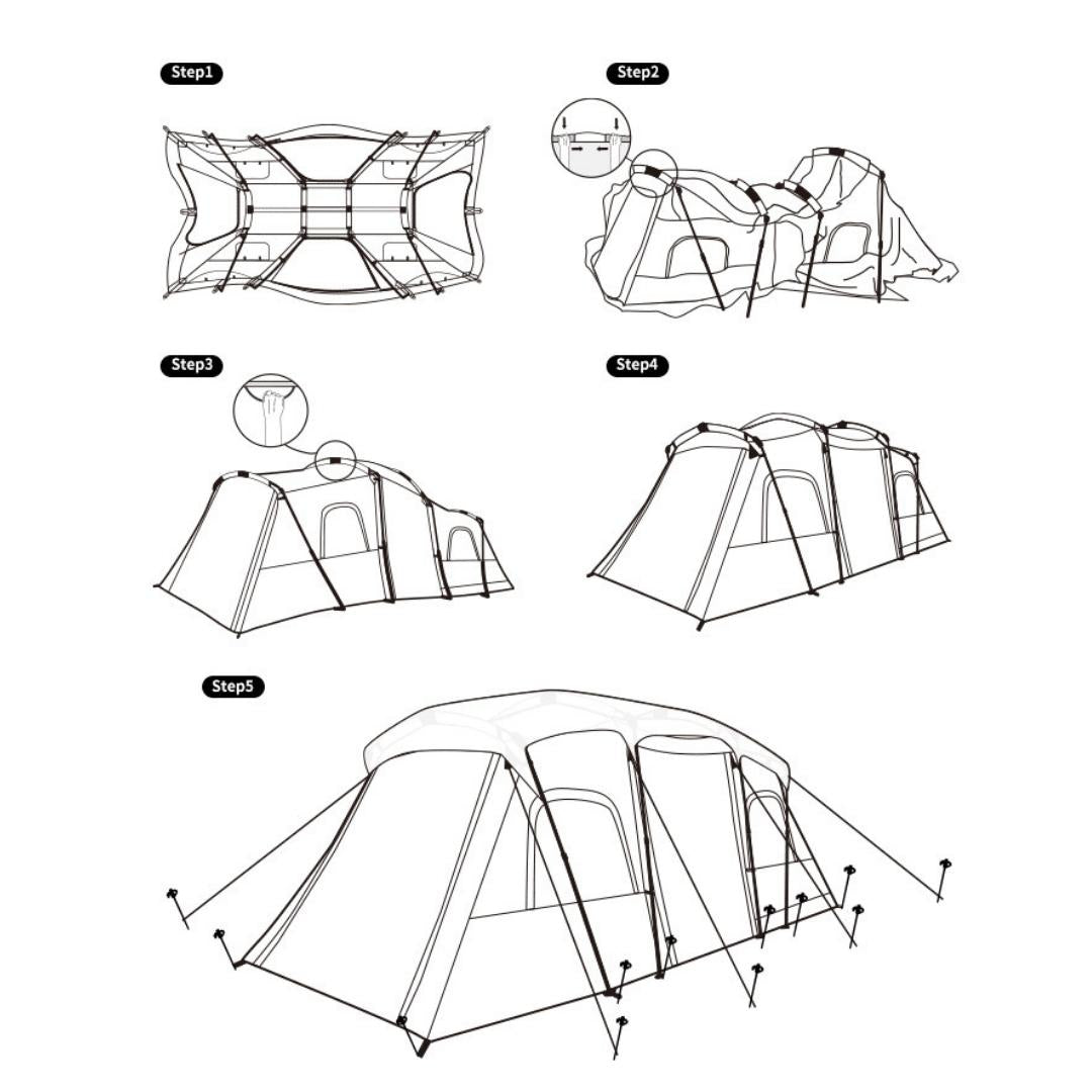 【美品】ネイチャーハイク cloud vessel fast テント Naturehike Cloud Boat Fast Tunnel Tent