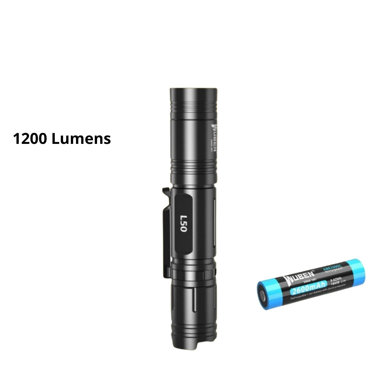 WUBEN L50 1200 Lumens Portable Rechargeable Waterproof EDC LED Flashli