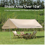 Naturehike NH20TM006 Girder shelter tarp with 2 poles Quicksand Gold