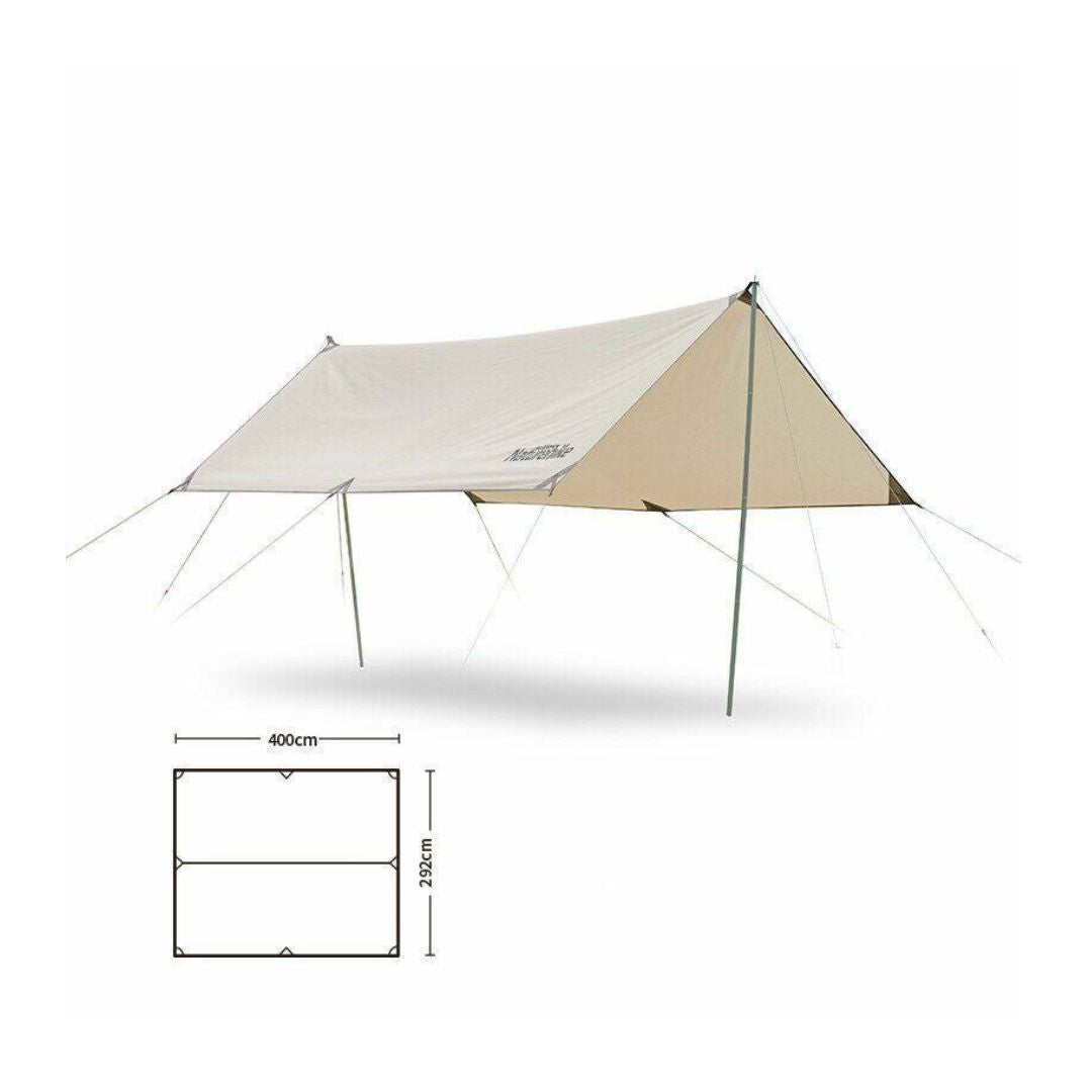 Naturehike NH20TM006 Girder shelter tarp with 2 poles Quicksand Gold