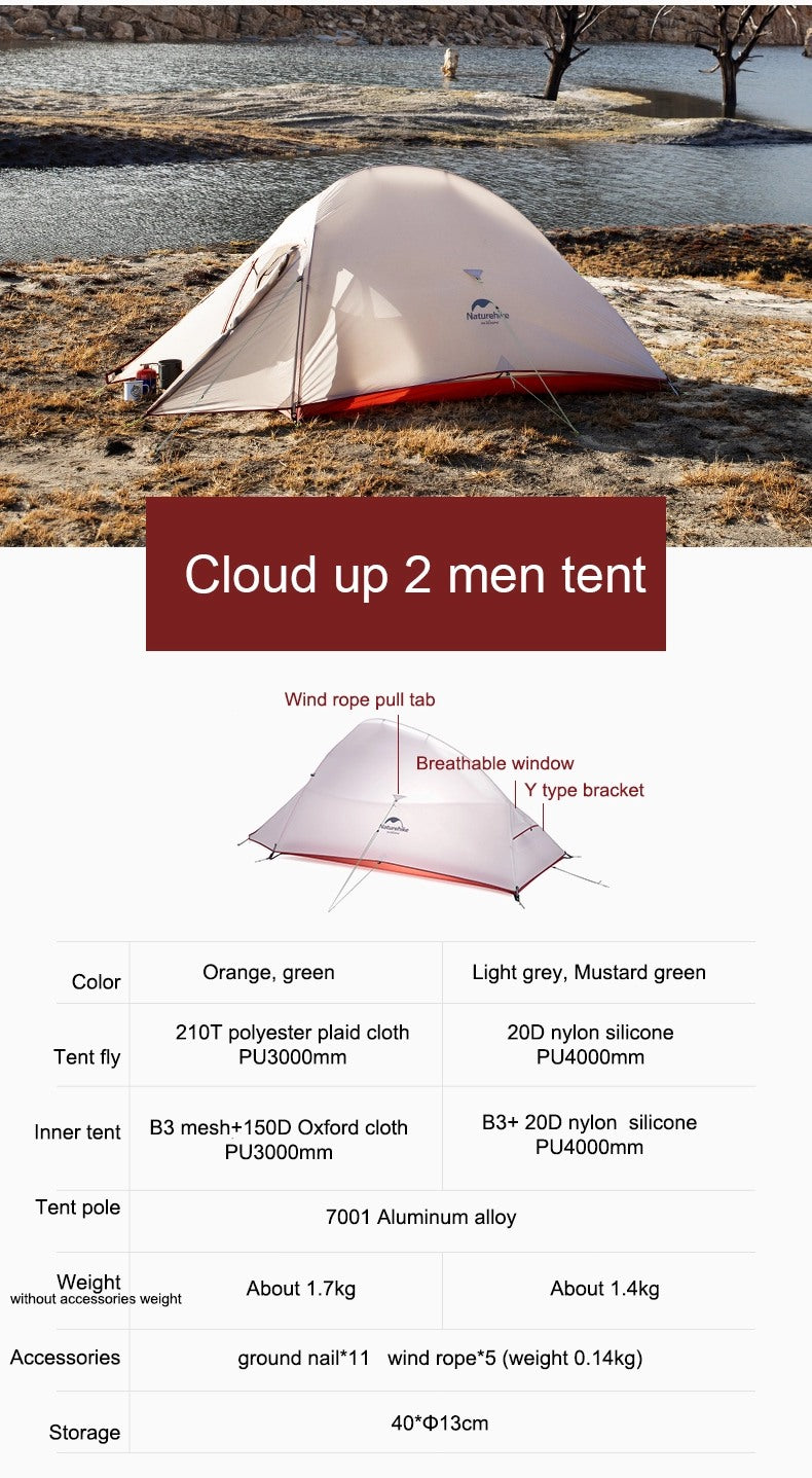 NatureHike Cloud Up 2 Lightweight Tent 2 Persons