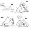 Vidalido Indian Style Pyramid Tent MX Pro Teepee