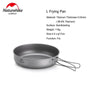 Naturehike TJP01 Outdoor Ti Frying Pan-9H Ti Color (174MM)