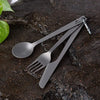 Naturehike Titanium Fork Knife and Spoon (3-in-1) Cutlery Set