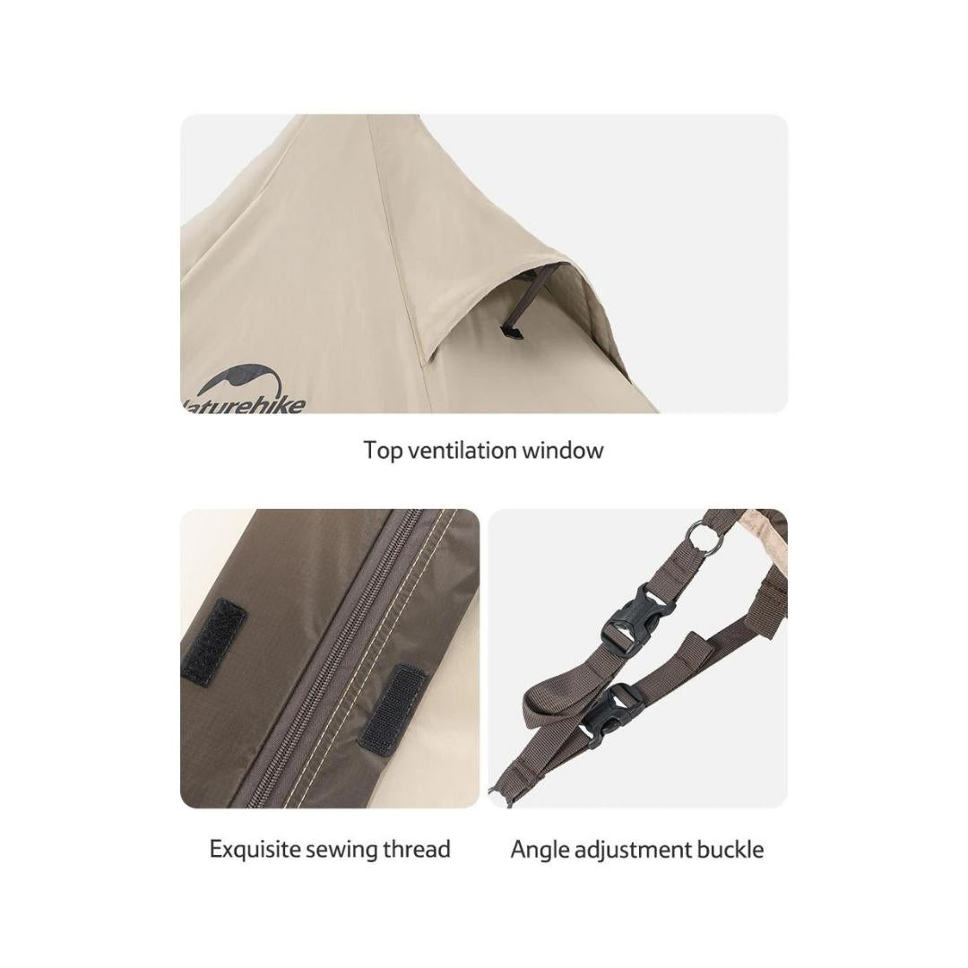 NatureHike NH20ZP013 Hexagon Ranch Pyramid Tent(3-4person) and NH21PJ049 Hexagon Ranch Pyramid Tent Mat