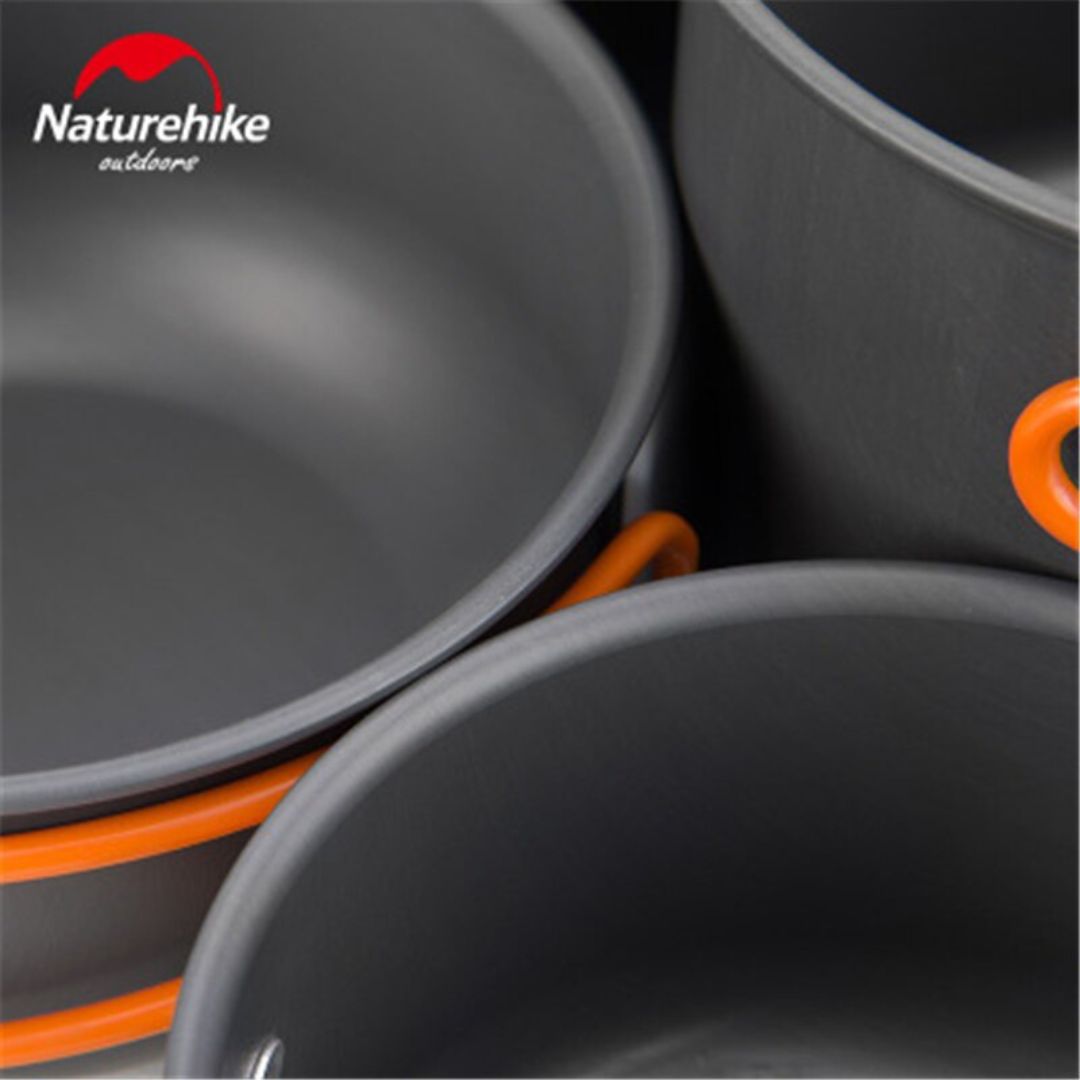 Naturehike NH15T401-G 4 Piece Hiking Camping Cookware