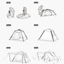 Naturehike UPF50+ ANGO POP UP TENT FOR 4 MAN (WITH HALL POLE)