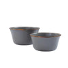 Barebones Enamel Mixing Bowl Slate - Set of 2 (Slate Grey)